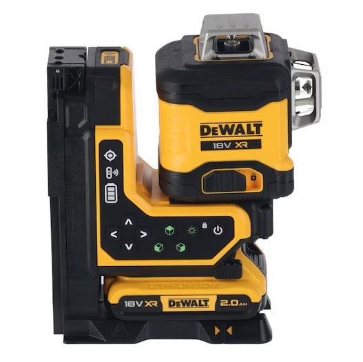 Dewalt DCLE34035D1 - Tracciatore livella laser multilinea 3 x 360° con telecomando con raggio verde - 1 x 2 Ah