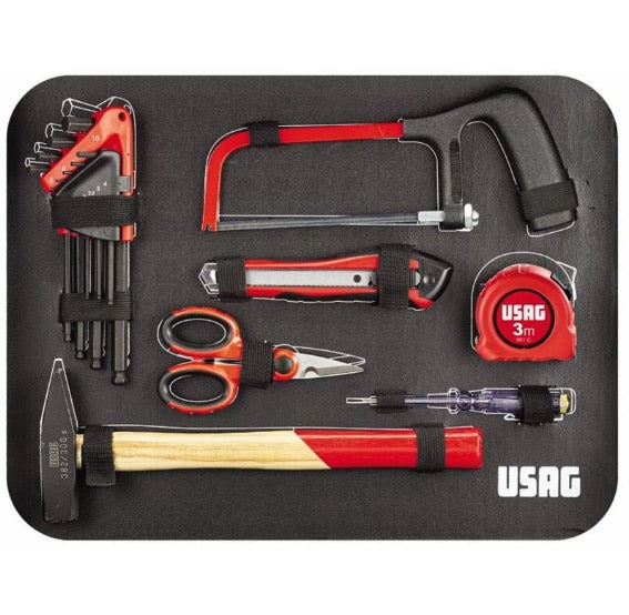 Dewalt U00023706W - Valigetta attrezzi Usag / Dewalt 002 UDM con avvitatore - 74 utensili 
