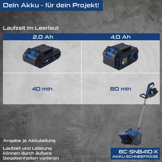 Scheppach BC-SNB410-X - Turbina spazzaneve a batteria 2 x 20V - solo corpo 