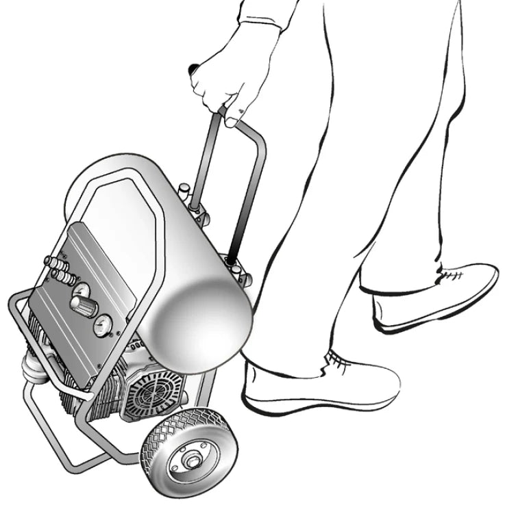Fini Siltek pro 14 Compressore trolley senza olio silenzioso 65 dB  , 14 bar , 220v , 20 litri ideale per professionisti 2 HP / 1500W