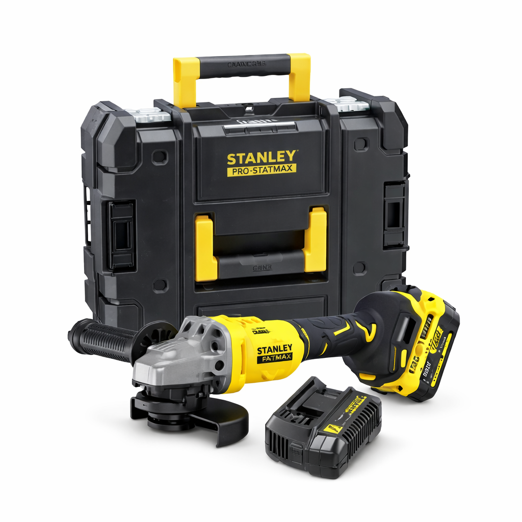 Stanley SFMCG710M1T – Smerigliatrice angolare brushless 18 V con batteria 4 Ah