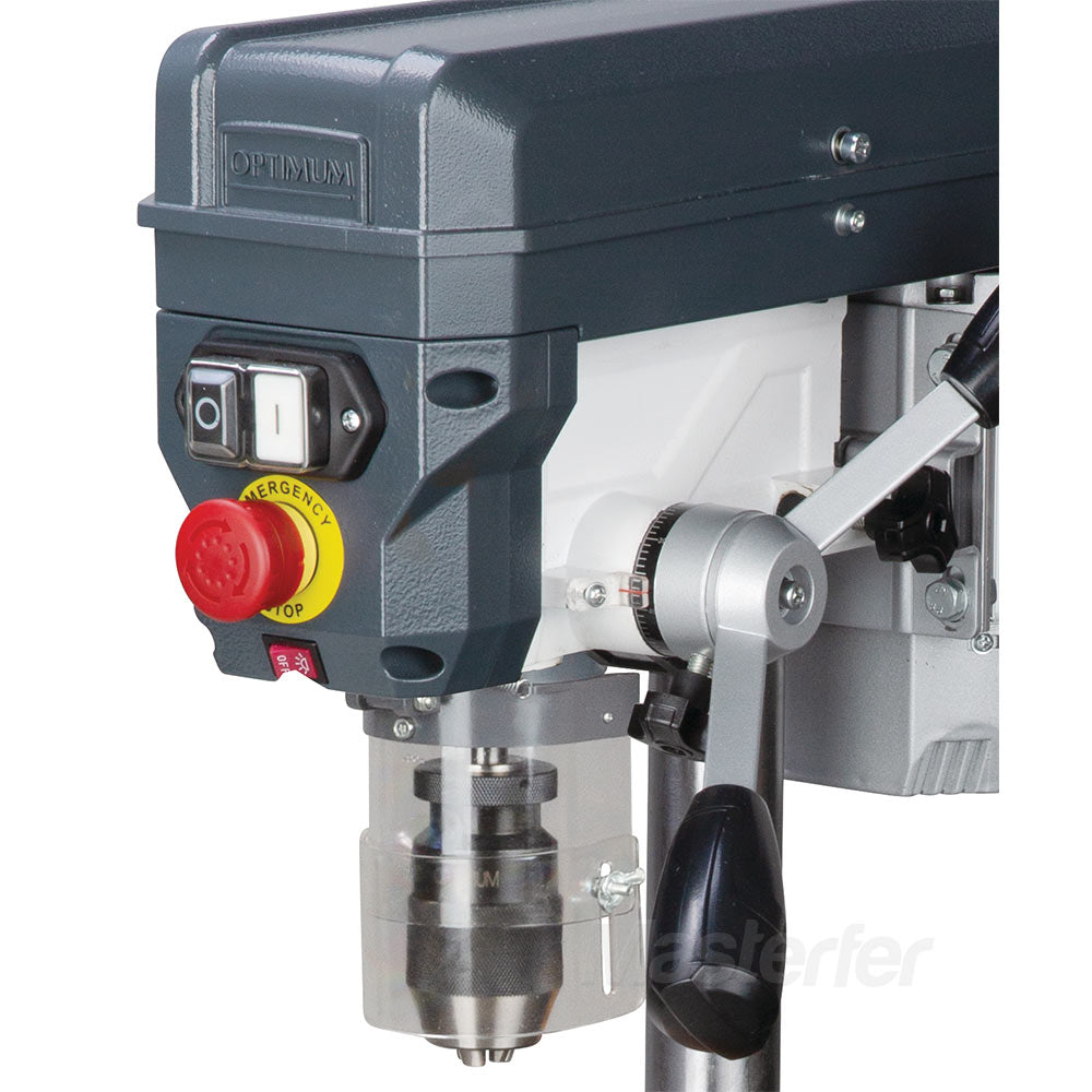 Optimum DQ14 - Trapano a colonna da banco, 350W gruppo motore e pulsanti