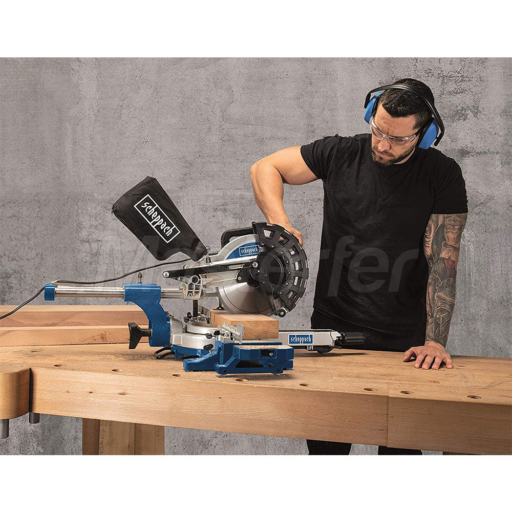 Scheppach HM254 - Troncatrice radiale per legno D255 utilizzo per taglio 