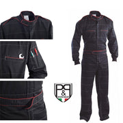 Tuta da meccanico P&P Loyal Monaco, nera/rossa