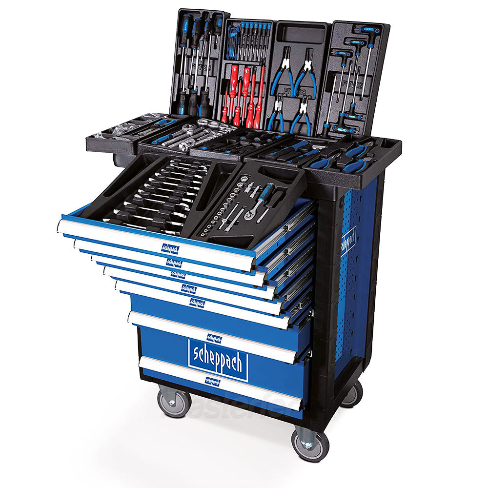 Scheppach TW1000 aperto con utensili esposti