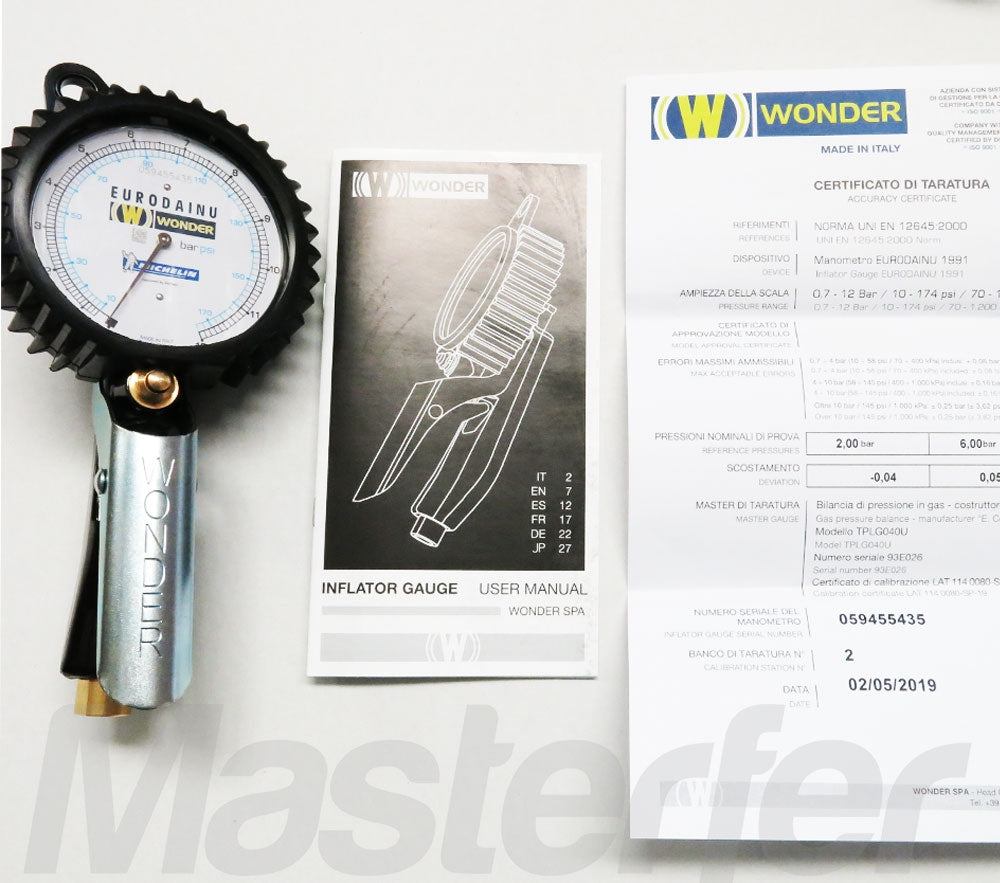 Pistola gonfiaggio pneumatici professionale Wonder by Michelin Bar/Psi 