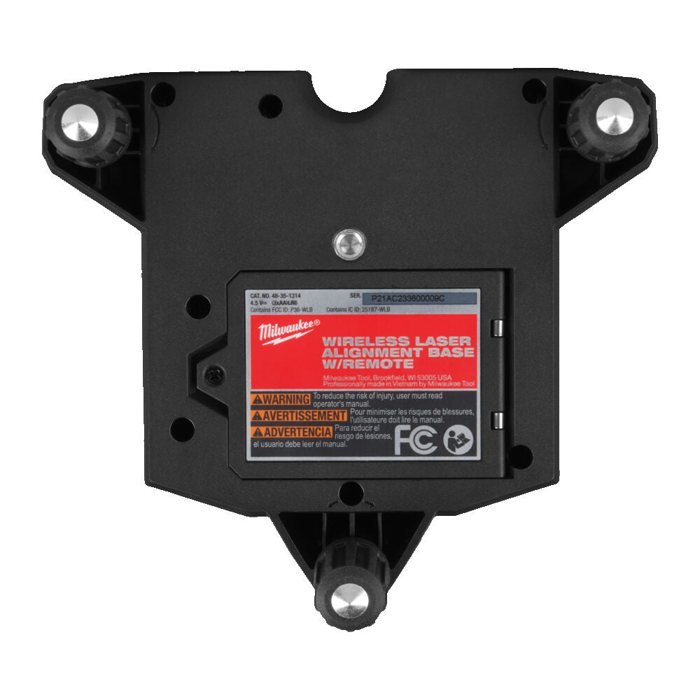 Milwaukee WLB-C - Piattaforma di allineamento con telecomando per livelle laser 